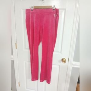 Juicy Couture Velour Lounge Track Pants Hot Pink Size XL Athleisure